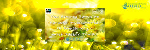 You are my Sunshine Karaoke in Female Key C with Faster Tempo/ Baritone for Males