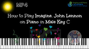 How to Play Imagine, John Lennon on Piano in Male Key C – Video MP4