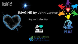 Imagine, John Lennon - Karaoke, Instrumental in Male Key C with Lyrics & Chords – Audio MP3