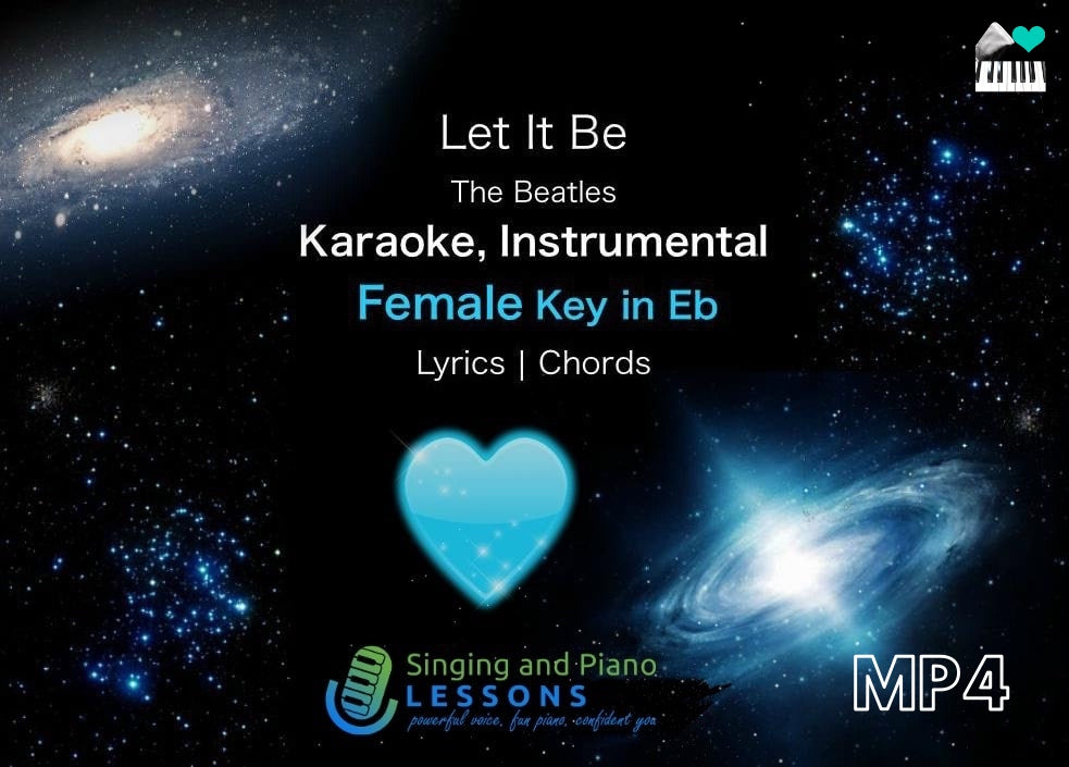Let It Be Beatles Karaoke Instrumental in Female Key - Video MP4