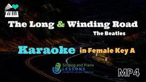 The long and winding road, Beatles, Karaoke in Female Key A - Video MP4